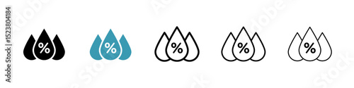 Humidity icon illustration vector symbol set