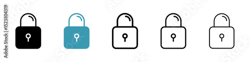 Lock icon illustration vector symbol set