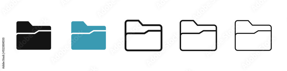 Folder icon illustration vector symbol set Folder icon illustration vector symbol set