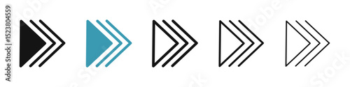 Forward icon illustration vector symbol set