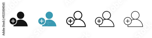 Following icon illustration vector symbol set