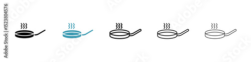 Frying pan icon illustration vector symbol set