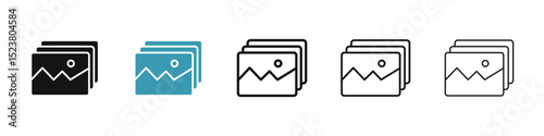 Gallery icon illustration vector symbol set