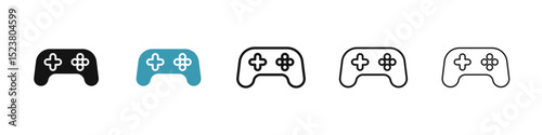 Gamepad icon illustration vector symbol set