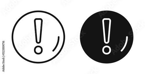 Exclamation interface icon illustration vector symbol set