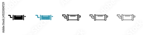 Exhaust pipe icon illustration vector symbol set