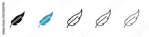 Feather icon illustration vector symbol set