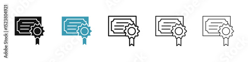 Diploma icon illustration vector symbol set