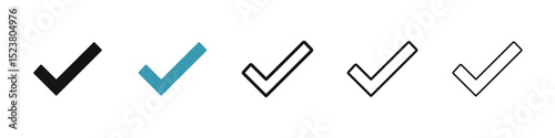 Check icon illustration vector symbol set