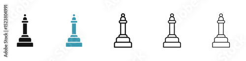 Chess queen icon illustration vector symbol set