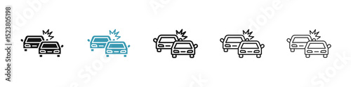 Car crash icon illustration vector symbol set
