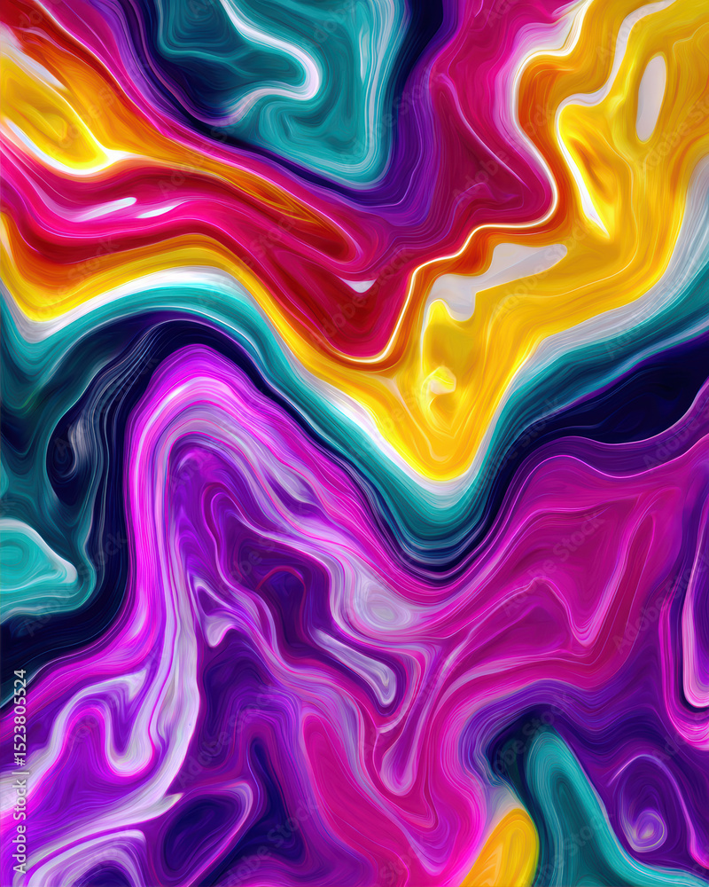 Fototapeta premium Colorful abstract swirl pattern with vibrant hues
