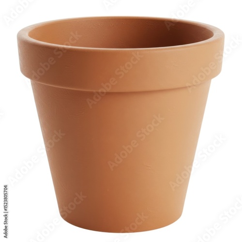Terracotta pot isolated on white