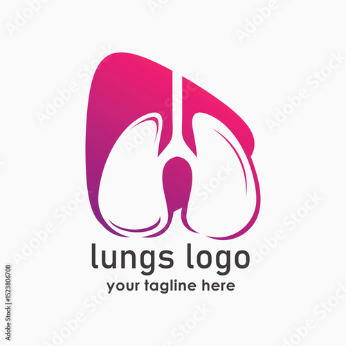 lungs logo icon design, healthy and technology logos, medical design inspiration