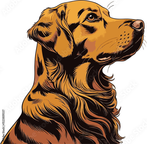 stylized illustration of a dog