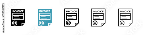Invoice line icon in art style vector