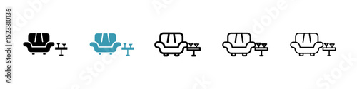 Lounge line icon in art style vector