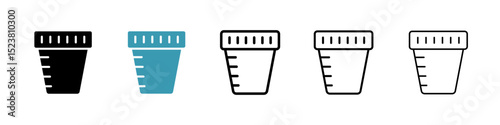 Urine test line icon in art style vector