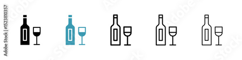 Vodka line icon in art style vector