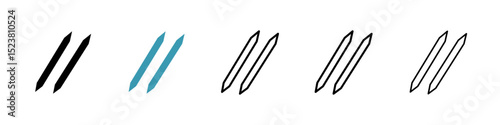 Toothpick line icon in art style vector