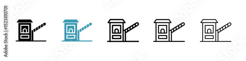 Road toll line icon in art style vector