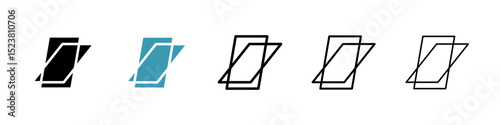 Roof window line icon in art style vector