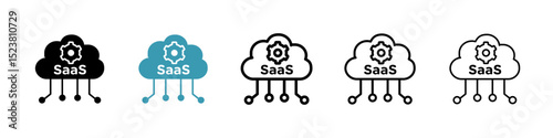 Saas line icon in art style vector