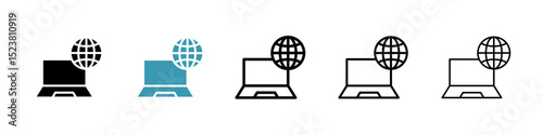 Remote Access line icon in art style vector
