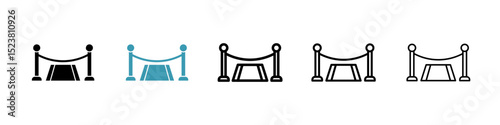 Red carpet line icon in art style vector