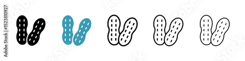 Peanut line icon in art style vector