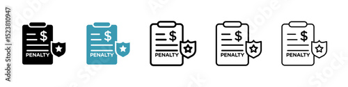 Penalty line icon in art style vector