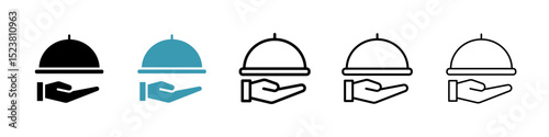 Restaurant Tray line icon in art style vector