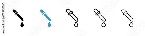 Pipette line icon in art style vector
