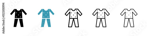 Pijama line icon in art style vector