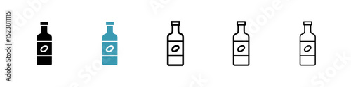 Olive oil line icon in art style vector