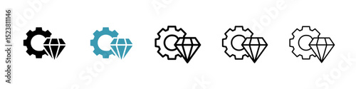 Operational excellence line icon in art style vector