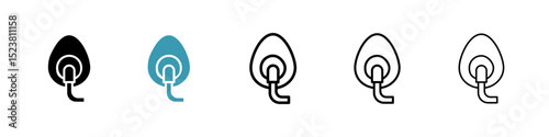 Oxygen mask line icon in art style vector