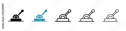 Lever line icon in art style vector