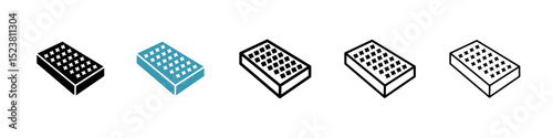 Mattress line icon in art style vector