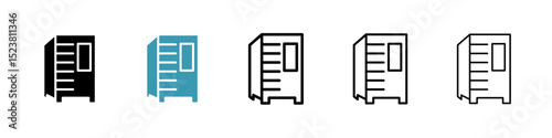 Infrared heat cabin line icon in art style vector