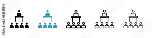 Lecture line icon in art style vector
