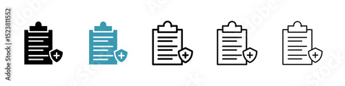 Health insurance line icon in art style vector