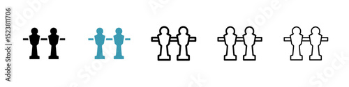 Foosball line icon in art style vector