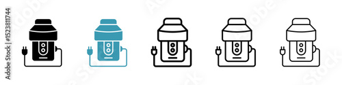 Garbage disposal line icon in art style vector