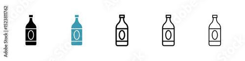 Gin line icon in art style vector