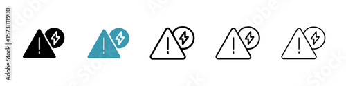 Electric Problem line icon in art style vector