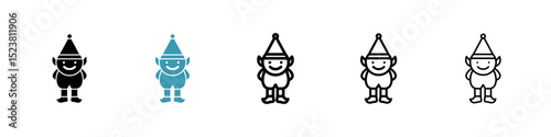Elf line icon in art style vector