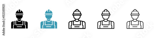 Engineer line icon in art style vector