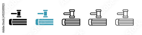 Employment law line icon in art style vector
