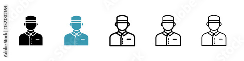 Concierge line icon in art style vector